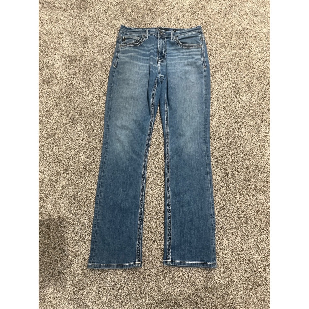 BKE Tyler Mens Straight Leg Jeans 33x34 Medium Wash ABP23325